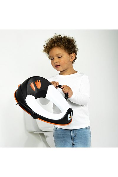 My Carry Potty Reductor de scaun de toaletă cu mânere, scaunul My Trainer, Pinguin