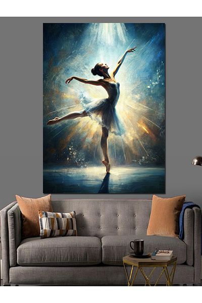 Tablomega Balerina în interiorul pânzei decorative - Lemn MDF