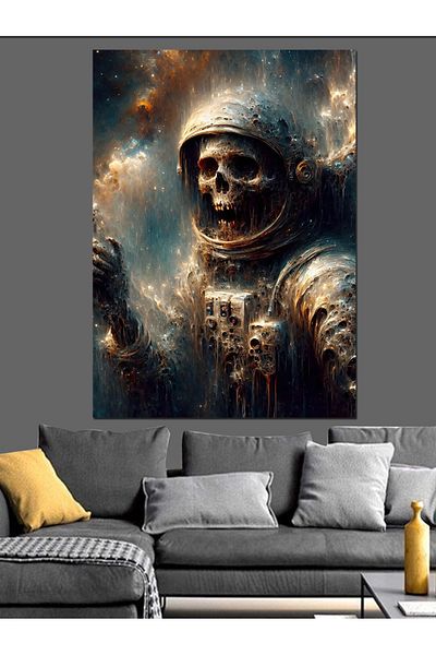 Tablomega Pânză Decorativă Astronaut Schelet - Lemn MDF