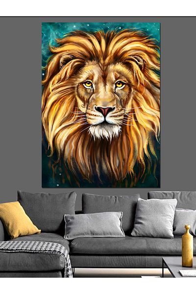 Tablomega Pânză Decorativă Asil Aslan - Lemn MDF