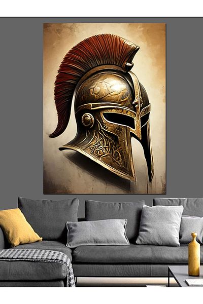 Tablomega Cască Gladiator Pânză Decorativă - Lemn MDF Pictat