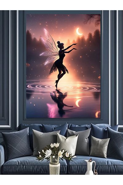 Tablomega Pânză Decorativă Femeie Balerina - Lemn MDF