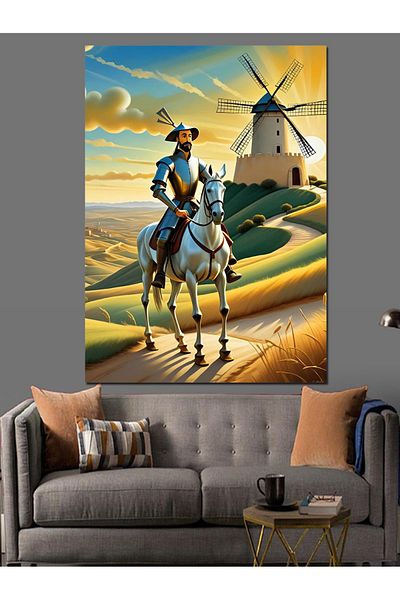Tablomega Pânză Decorativă White And Knight - Lemn MDF