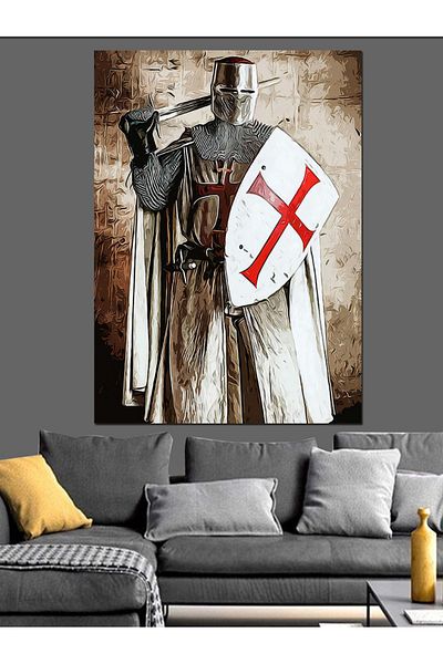 Tablomega Pânză decorativă Crusader Knight - Lemn MDF