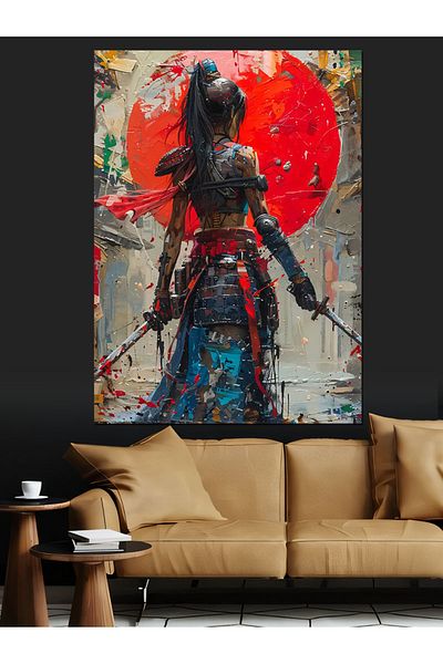 Tablomega Pânză Decorativă Samurai Femei - Lemn MDF