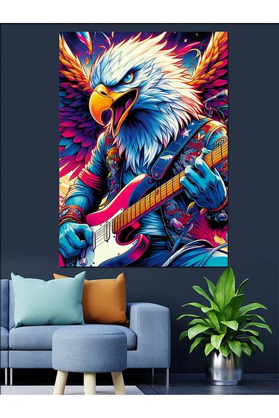 Tablomega Fender Guitar Eagle Διακοσμητικός Καμβάς - Ξύλινος Πίνακας MDF
