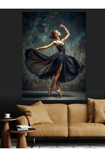 Tablomega Pânză Decorativă Femeie Balerina - Lemn MDF