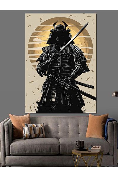 Tablomega Cea mai recentă pânză decorativă Samurai - Lemn MDF