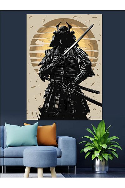 Tablomega Cea mai recentă pânză decorativă Samurai - Lemn MDF