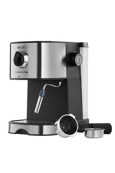 Lawazim 850W Espresso & Latte Coffee Machine – Professional Milk Frother, Silver
