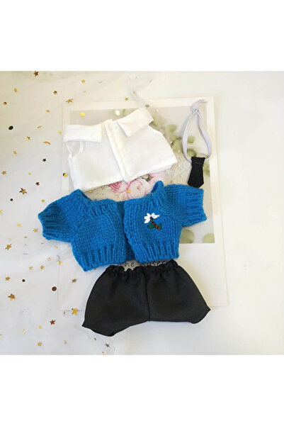 Choice دمية زرقاء من القطيفة مقاس 20 سم، بدلة، حذاء، شكل جسم، إكسسوارات دمية،...