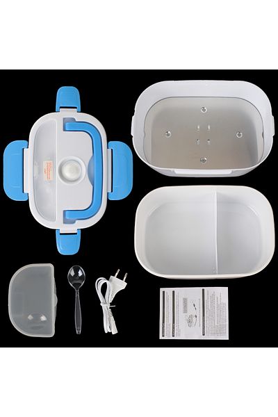 Choice Blue EU Plug Portable Travel Car Work Heating Bento Box 12V 220V EU Plug Fast Heating Food container