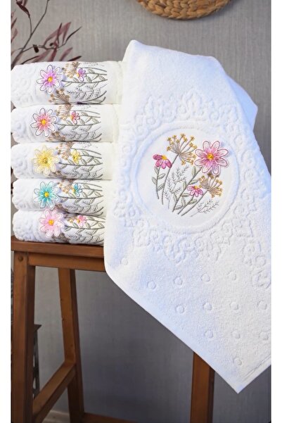 begenal home 100% бавовна, 3D вишивка, 6 штук, 50x90 см, рушник для рук і обличчя