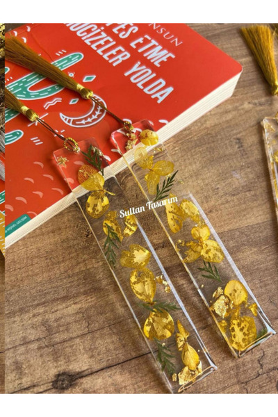 Sultan Tasarım Pravi sušeni cvetni epoksi bookmark, 1 komad