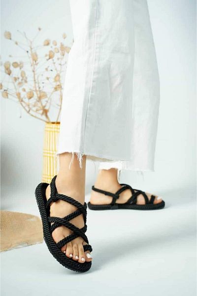 muhhu moda Wicker Handmade Rope Sandals