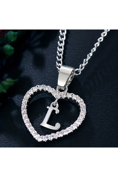 Choice قلادة على شكل حرف L على شكل قلب على الطراز البوهيمي، هدية لحفلات الزفا...