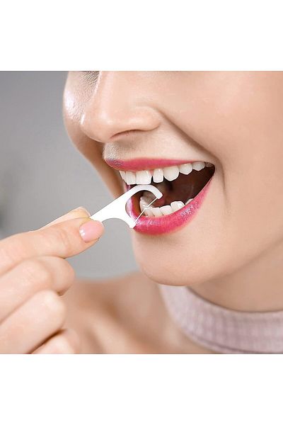 COOYA 100 Pcs Automatic Dental Floss Dispenser, Pop-Up Flosser Dispenser, Convenient Teeth Cleaning Floss