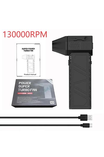Choice 3 Gear Adjustable Mini Turbo Jet Fan 130000RPM Wind Speed 52m/s Brushless Motor Handheld Duct Fan Hi