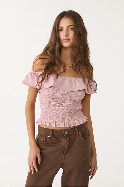 Stradivarius Ruffled T-shirt