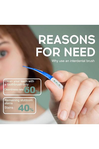 COOYA Portable Dental Floss, 60 PCS, Disposable, for Teeth Cleaning, Plaque Removal & Fresh Breath