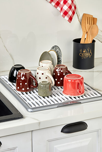 Pazarika Tezgah Üstü Süzmatik Bulaşık Kurutmalığı Tabaklık Bardaklık Büyük Boy