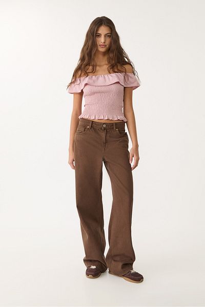 Stradivarius Ruffled T-shirt