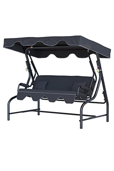 Yekta Home Bahçe Salıncakları 3 Kişilik Bahçe Salıncağı Balkon Teras Salıncak...