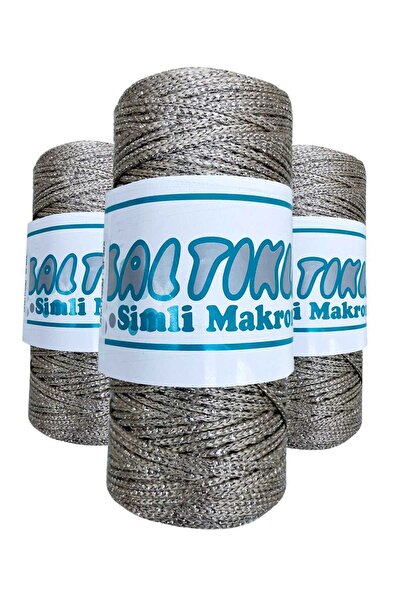 markentegra 3 bucăți de ață de macrame din poliester cu sclipici S-227