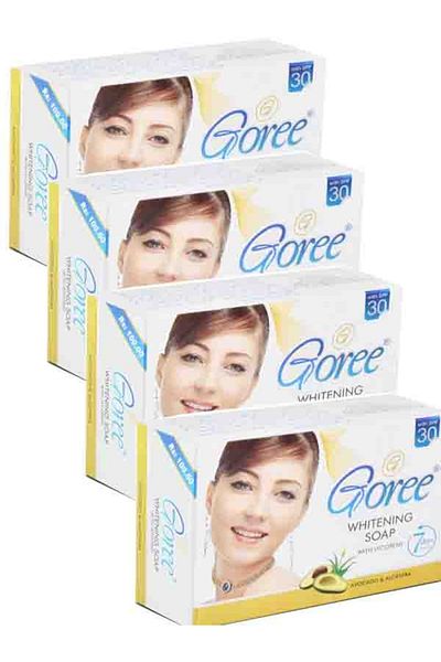 goree Jouri Skin Whitening Soap with Lycopene White 100g * 4 pieces