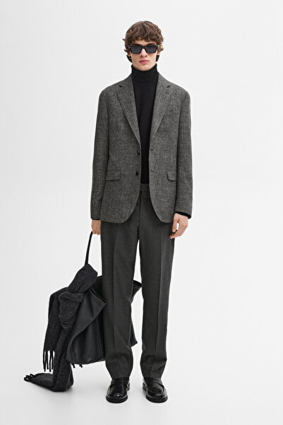 Massimo Dutti Yün karışımlı kumaş pantolon