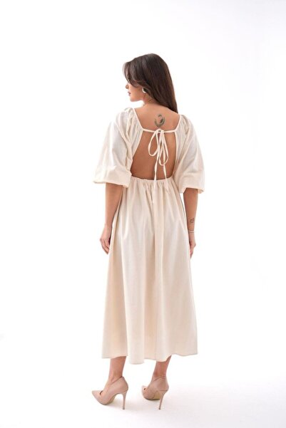 Kokosh moda فستان نسائي أنيق من DRESSIFY 6276 - بيج