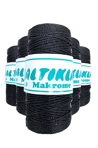 markentegra 5 bucăți șnur de macrame din poliester cu sclipici SS-60
