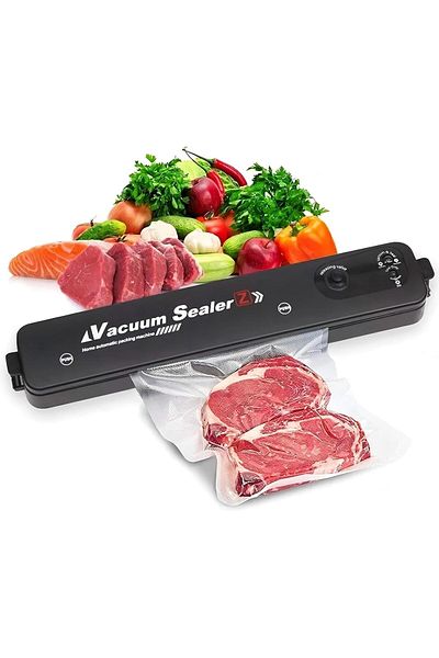 COOYA Vacuum Sealer Machine, Vacuum bag 5pcs，Build In Cutter Storage，Forfruits, vegetables, and meats