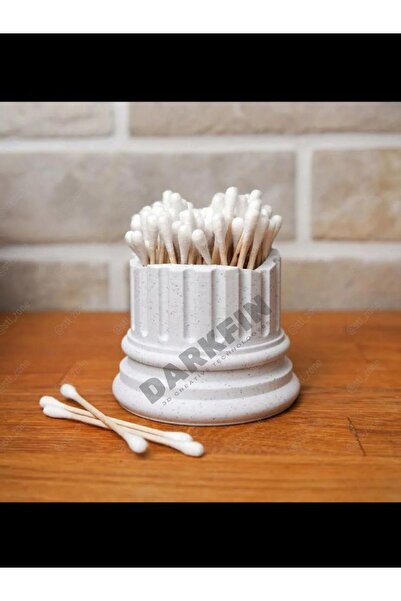 DarkFin Mermer Sütun şeklinde Kulak Pamuğu Kutusu