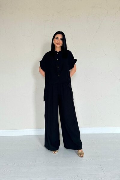 Asil Acar Home Eyesof Black Front Pleated Double Linen Suit