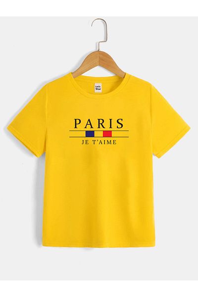 Let's Wear Тениска за момче с щампа Paris