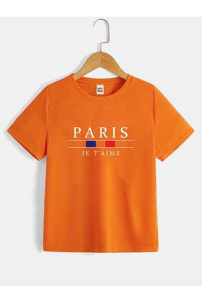 Let's Wear Тениска за момче с щампа Paris