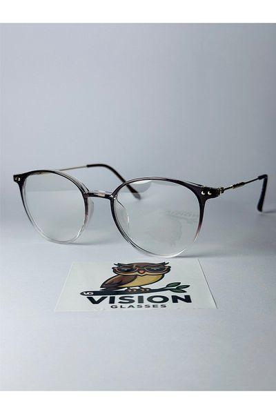 VG VISION GLASSES Mocha Lite Round Blue Light Protection Goggles