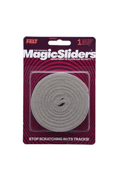 Magic Sliders لفافة لباد ذاتية اللصق شديدة التحمل مقاس 1/2 × 60 بوصة