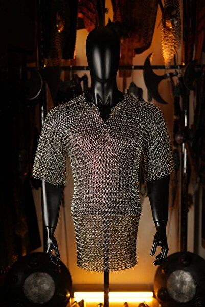 By Sağdıç Osmanlı Kostümleri Çelik Zırh Kıyafeti (Gümüş)