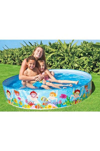Intex Vinyl Under the Palm Trees Snapset Kiddie Pool 443 Liter