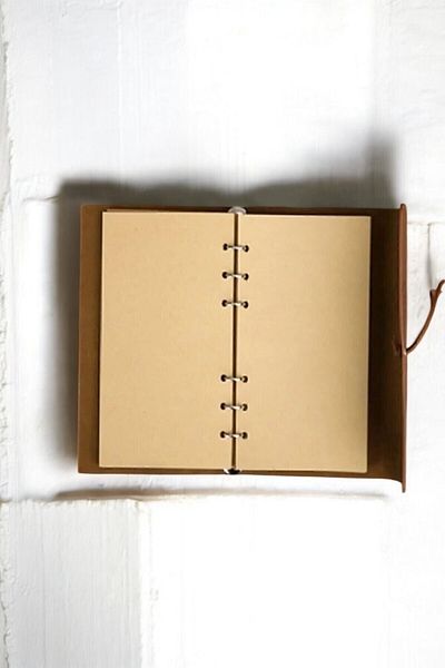 Mio Life Vintage Leather Cover Notebook - Antique Commemorative Book - 75 Sheets - Brown Agenda