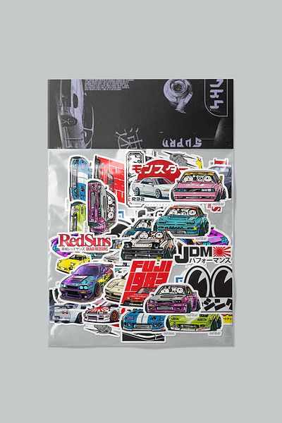 dadi ramba Πακέτο αυτοκόλλητων JDM - Bullet Journal - Agenda - Planner - Notebook - Αυτοκόλλητο αυτοκόλλητο φορητού υπολογιστή