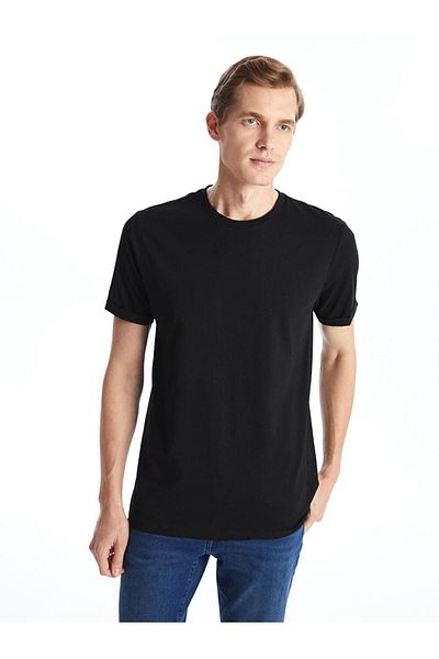 LC Waikiki Ανδρικό μπλουζάκι LCWAIKIKI Classic Crew με κοντό μανίκι χτενισμένο βαμβακερό
