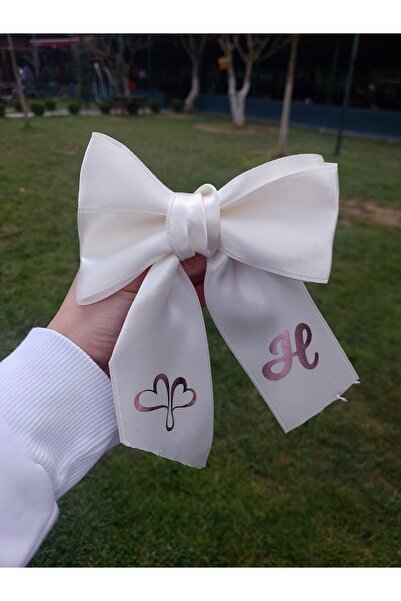 homecandleglow Fiyonk Toka Kişiye Özel Harf Lüks Kurdele Klips Toka