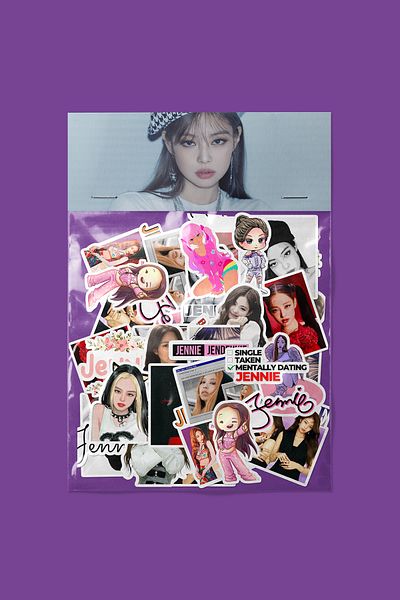dadi ramba Pachet de autocolante Jennie (Blackpink) - Bullet Journal - Agenda - Caiet - Autocolant pentru laptop