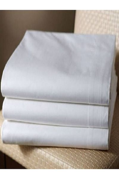 uykulife home collection Uykulife Rubberless Plain White Hotel Bed Sheet (5 Pcs)