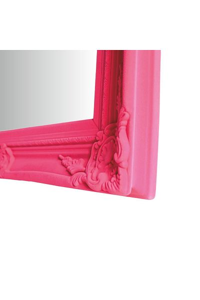 Hoff Interieur Decorative Mirror – Modern Baroque Style, 80x68 cm, Fuchsia Pink