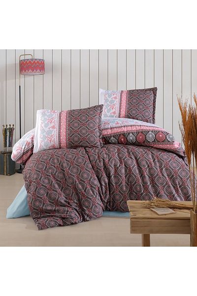 Pucioasa Double bed linen made of 100% cotton, traditional motifs, Isgi