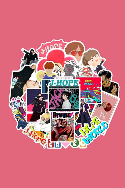 dadi ramba مجموعة ملصقات J-Hope - مجلة Bullet - جدول الأعمال - مخطط - دفتر ملاحظات - ملصق لاصق للكمبيوتر المحمول